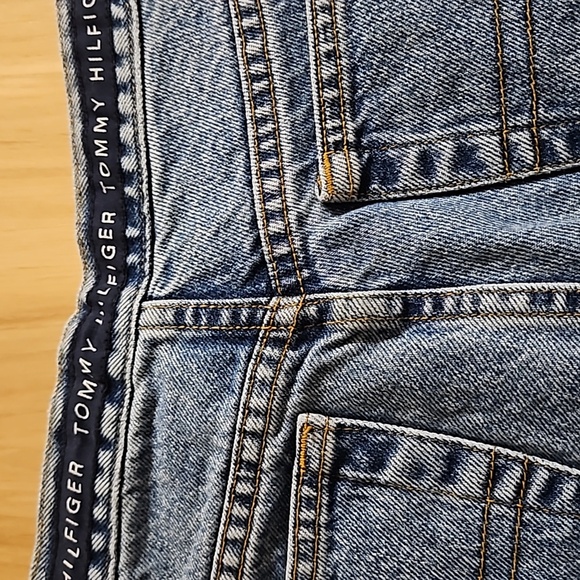 Tommy Hilfiger Vintage Denim Jean's with top logo wrap around Y2K - Picture 6 of 11